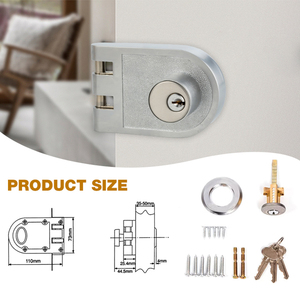 Hochwertiges Türschloss aus Silber-Zinklegierung für Außentüren und Privatzimmer - Product Image 2