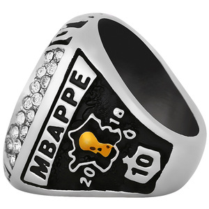 Bague en alliage avec pierres précieuses, championnat de football Russie France <span class=keywords><strong>2018</strong></span>, joueur Mbappé, cadeau d'anniversaire pour homme - Product Image 3