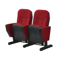 Chaise d'auditorium de haute qualité, coque en plastique, pliable, écologique, base mobile, assise rembourrée confortable, style cinéma, pour écoles