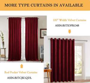 Vino <span class=keywords><strong>bordeaux</strong></span> <span class=keywords><strong>rosso</strong></span> velluto <span class=keywords><strong>tende</strong></span> oscuranti termiche Super morbide Vintage <span class=keywords><strong>tende</strong></span> di lusso per soggiorno camera da letto finestra - Product Image 3
