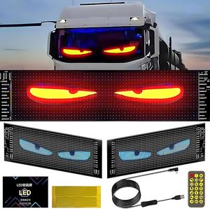Camion diable yeux panneau <span class=keywords><strong>LED</strong></span> avec prise USB accessoires de lumière de voiture à distance pare-brise Flexible <span class=keywords><strong>LED</strong></span> <span class=keywords><strong>remorque</strong></span> Auto lumières 5V 12V 24V - Product Image 4