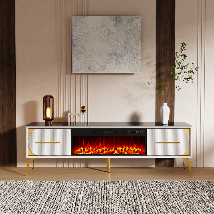 Роскошная телевизионная установка в современном стиле для гостиной Mueble TV, электрический камин, подставка для телевизора и журнальный столик