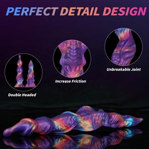 เซ็กส์ทอย2หัวผู้ใหญ่เหมือนจริง, เซ็กส์ทอยสำหรับผู้หญิงผู้ชายเลสเบี้ยนกระตุ้นจีสปอตดิลโด้นุ่มสองด้าน - Product Image 2