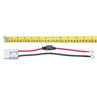 Connecteur d'alimentation 8 mm avec porte-fusible Maxi authentique, câble en ligne 8 AWG 50 A, fils de raccordement et bornes annulaires 8 mm