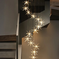Vente en gros Led Acrylique Étoile Poisson Plafonnier De Mariage Ornements Suspendus Lustres Suspendus Lumières Pour La Scène