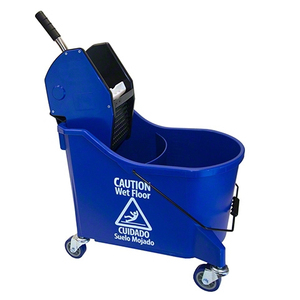 Cubo de fregona ESD Rectangular de 42L de alta calidad, escurridor de prensa <span class=keywords><strong>comercial</strong></span> con ruedas, limpieza de suelo de baja ESD, plástico duradero - Product Image 5