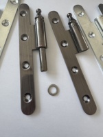 Charnières d'angle en acier de conception moderne, grandes charnières à tête couronne pour portes intérieures avec trous pour embouts sphériques