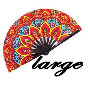 Éventail pliant personnalisé avec photo, grands éventails portatifs en bambou pour mariage, danse, salon, cosplay, fête - Product Image 1