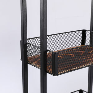 मल्टी-फंक्शनल 3-मंजिला धातु रोलिंग स्टोरेज कार्ट रसोई भंडारण गाड़ी - Product Image 2