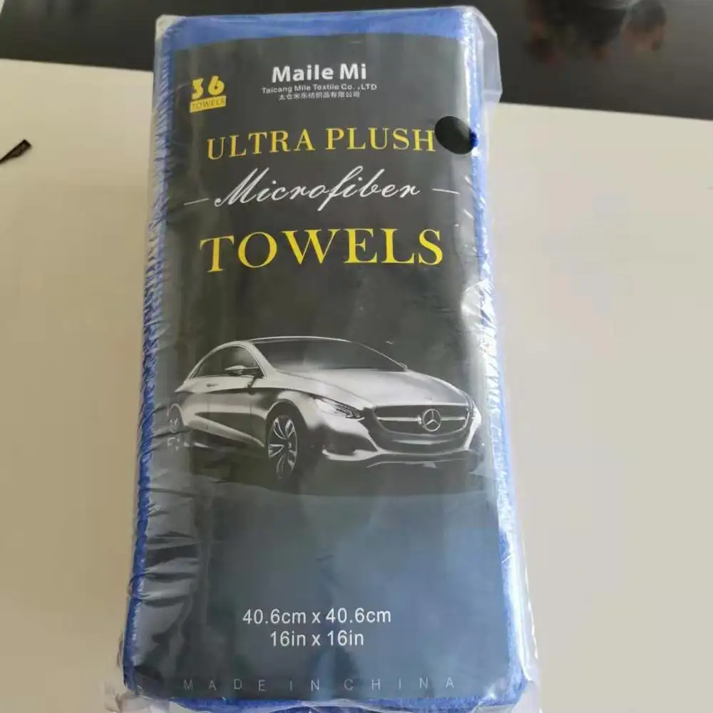 Serviette en microfibre pour le lavage de voiture, serviette de haute qualité, douce et pas cher