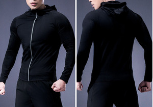 Survêtements d'entraînement légers et respirants pour hommes <span class=keywords><strong>Jogging</strong></span> Running <span class=keywords><strong>Sport</strong></span> Coat Gym Jacket Hoodies for Workout <span class=keywords><strong>Jogging</strong></span> Running - Product Image 3