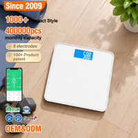 Balance de salle de bain électronique en FRK, grande plate-forme LCD et en verre, numérique, pour salle de bains, poids de la maison, 180 kg/396Ib