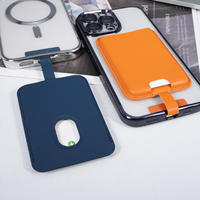 Dompet Kartu Magnetik Kustom Pabrik, Dompet Kartu Kredit Bisnis Kulit PU Tipis dengan Tali Gantungan untuk iPhone 17 16 15 14