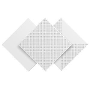 Placa de aluminio perforada cuadrada integrada de 60x60 con orificios completos, material de aluminio ignífugo para oficina, venta al por mayor - Product Image 1