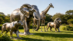 Estatuas de Animales <span class=keywords><strong>Africanos</strong></span> de Bronce a Tamaño Real Personalizadas, Esculturas de Elefantes, Jirafas y Leones <span class=keywords><strong>para</strong></span> Decoración de <span class=keywords><strong>Paisajes</strong></span> de Parques y Centros Comerciales al Aire Libre - Product Image 5