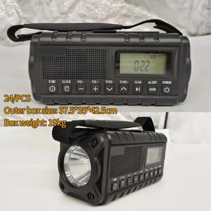 Nouvelle radio d'urgence multifonction haute capacité, solaire, à manivelle, avec power bank, lampe torche et lampe de lecture - Product Image 4