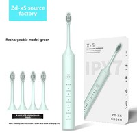 Brosse à dents électrique X5 de haute qualité, brosse douce, innovation, vente en gros, meilleure brosse à dents électrique, brosse à dents rechargeable étanche