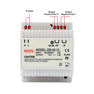 NVVV <span class=keywords><strong>DR</strong></span>-45-12 45W 12V 3,75 A DIN-Schiene SMPS Industrielles AC-DC chalt netzteil - Product Image 5