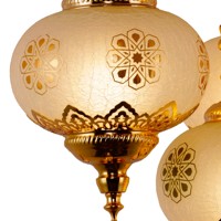 Lustre marocain rétro en fer et verre fait main, 3 lumières, lampe suspendue pour chambre à coucher, restaurant