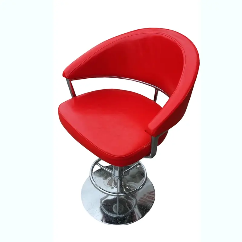 Commercio all'ingrosso in pelle nera rossa superficie in metallo gambe sedie per la vendita con schienale alto regolabile girevole 360 gradi casinò sedia poker