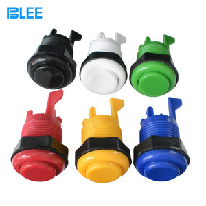 สวิตช์กดปุ่ม Blee ขนาดเส้นผ่านศูนย์กลาง 28 มม. สูง 45 มม. อุปกรณ์เสริมเครื่องเล่นเกมพลาสติก สไตล์อเมริกัน ปุ่มสั้น - Product Image 1