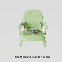 Chaise haute pliable en plastique de haute qualité pour bébé, siège rehausseur pour bébé, utilisation intérieure et extérieure, design moderne et sécurisé