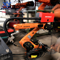 Robot de soudage articulé 6 axes KUKA, équipement de station de cellule automatique PLC/Moteur, intelligent, pour soudage TIG, avec système d'extraction, petit modèle d'occasion, 12 kg