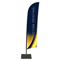 Drapeau publicitaire Triton personnalisé à double face pour la promotion des entreprises