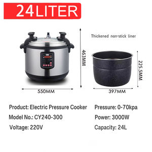 15L 60L 45L ไฟฟ้าอุตสาหกรรมหม้อหุงข้าวไฟฟ้าแบบดิจิทัลอเนกประสงค์ขนาดใหญ่20L ใช้ในเชิงพาณิชย์ - Product Image 3
