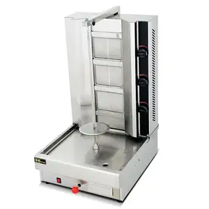 Sıcak satış 4 brülör gaz kebap makinesi ticari Shawarma makinesi gazlı MANGAL ızgara