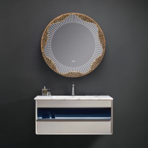 BNITM Vanités <span class=keywords><strong>de</strong></span> salle <span class=keywords><strong>de</strong></span> bain modernes Miroir circulaire <span class=keywords><strong>de</strong></span> <span class=keywords><strong>forme</strong></span> intelligente Armoire <span class=keywords><strong>de</strong></span> salle <span class=keywords><strong>de</strong></span> bain <span class=keywords><strong>de</strong></span> luxe flottante avec lavabo - Product Image 1