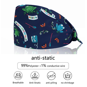 Casquette chirurgicale personnalisée pour infirmière, taille ajustable, unisexe, respirante, avec fil conducteur <span class=keywords><strong>de</strong></span> haute qualité, pour <span class=keywords><strong>toutes</strong></span> <span class=keywords><strong>les</strong></span> saisons - Product Image 4