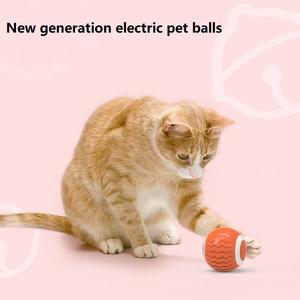 Pet Smart Çevre Dostu Keten ve Kauçuktan Elektrikli Otomatik Dönen Toplu Kedi Oyuncağı LED Işıklı - Product Image 4