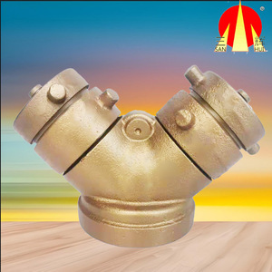 Colector de agua de hierro dúctil Siamés estándar americano, equipo de extinción de incendios y accesorio para uso en fábrica de aceite de cocina - Product Image 4