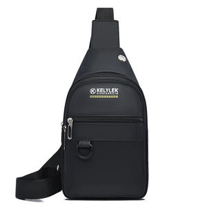 Kelylek Bolso cruzado para hombre, bolso pequeño de tela Oxford, bolso de pecho con bloques de color para viajes de negocios, gris, negro, verde, azul - Product Image 2