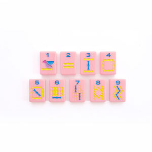 Fichas de Mahjong Acrílicas de Lujo Color Rosa, Personalizables, Marca OEM, Hechas en China, para 160 Piezas - Product Image 4