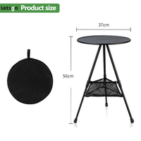 Vente en gros Table ronde pliante portable pliable en aluminium à hauteur réglable pour le camping en plein air et le pique-nique