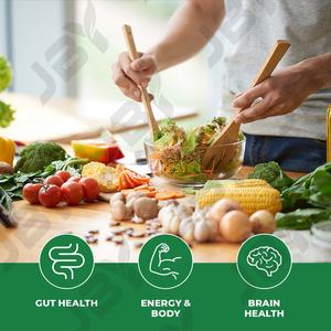 JBY 超级绿食软糖，含超级绿叶混合物、维生素 C、锌、益生菌 - 有机、纯素、低脂、无麸质 - Product Image 4