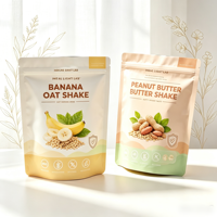 Sachet refermable à fermeture éclair personnalisé avec logo, faible MOQ, anti-odeur, biodégradable, en plastique de qualité alimentaire pour 500g de noix séchées
