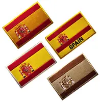 شعار اسباني ثلاثي الأبعاد عالي الجودة بعلم مطرز حسب الطلب