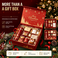 Boîte cadeau rigide à motif de Noël personnalisé, impression personnalisée complète, décoration de ruban, qualité supérieure pour boîte cadeau de Noël