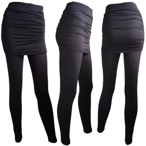 Logo personnalisé Leggings pour femmes Pantalons de yoga Leggings Stretch Fitness Workout Leggings avec jupes - Product Image 2