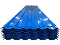 Farbbeschichtetes Zink-PPGI Z30-Z40 Beschichtetes Mittelhartes Blaues 0,3-1,2mm Dickes Wellblech für Dächer