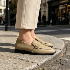 Factory Direct Sale Customized High Quality Unique Design Genuine Leather Shoes <b>Flat</b> Shoes Ladies - Product Image 2