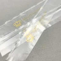 Sac d'emballage à fermeture éclair longue personnalisé en gros pour les extensions de cheveux, sac en plastique à fermeture éclair givré en PVC pour perruque