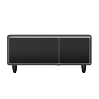 Table basse intelligente à succès avec tiroirs réfrigérateur et congélateur, ports USB et chargement sans fil pour bureau et appartement