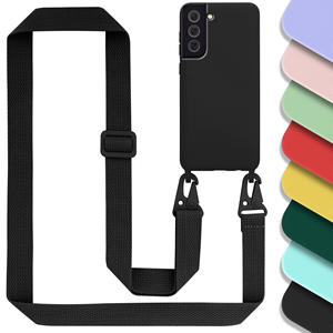 Funda de silicona con cordón para Samsung <span class=keywords><strong>Galaxy</strong></span> S22, funda para teléfono móvil con correa de cadena para Samsung S22 - Product Image 2