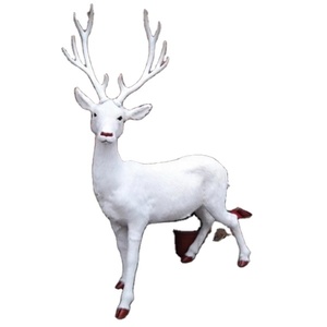 Renna di natale ornamento all'aperto cervo bianco realistico a grandezza naturale decorazioni natalizie renna <span class=keywords><strong>animali</strong></span> simulati - Product Image 1