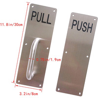 Plaque de signalisation de porte à tirer et pousser moderne personnalisée en acier inoxydable 201/304 avec alliage de zinc et fer en aluminium pour hôtels et appartements