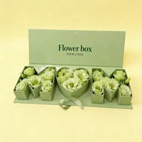 Emballage de fleurs de luxe haut de gamme pour la Saint-Valentin, boîtes d'emballage de fleurs élégantes avec design personnalisé